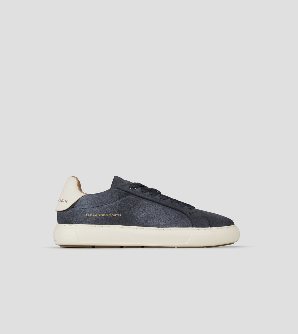 Soho Uomo in suede nero e tallone in pelle bianca Alexander Smith