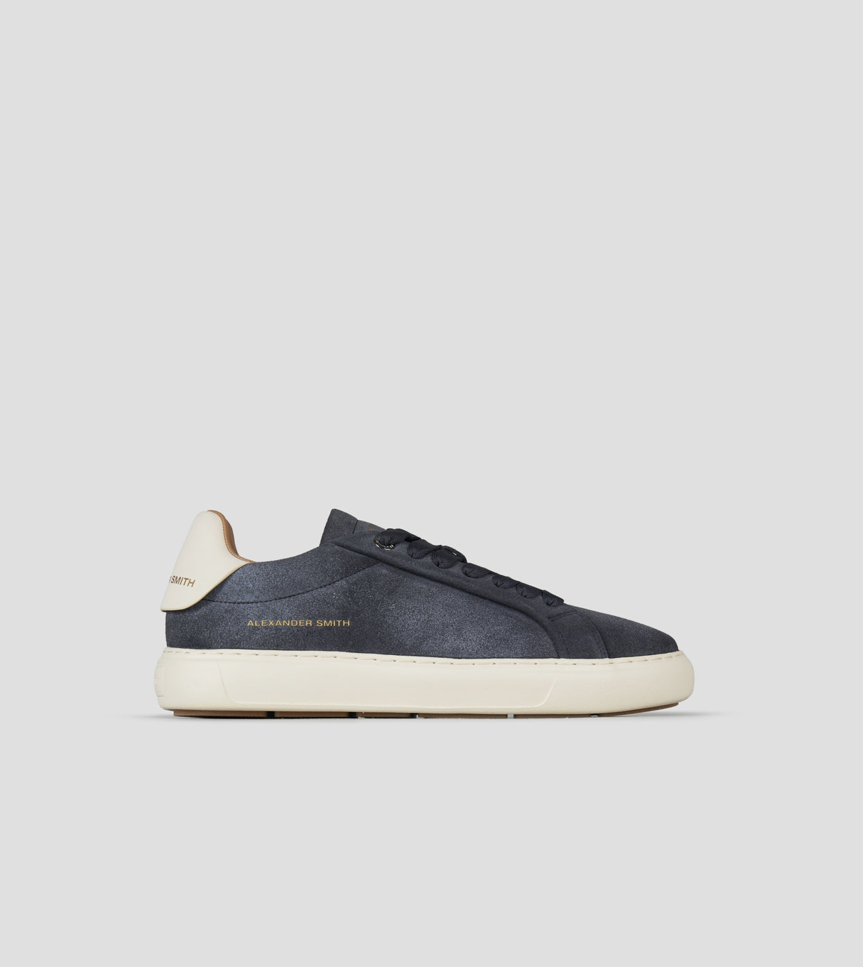 Soho Uomo in suede nero e tallone in pelle bianca Alexander Smith