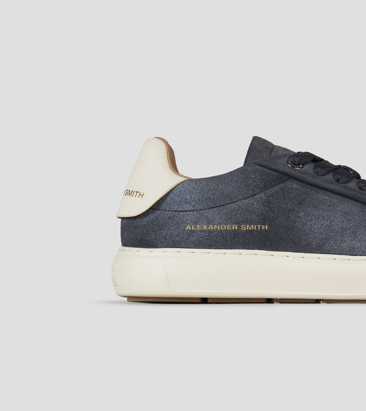 Soho Uomo in suede nero e tallone in pelle bianca Alexander Smith