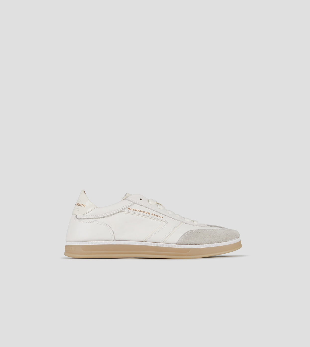 Thames Donna in pelle bianca e camoscio grigio Alexander Smith