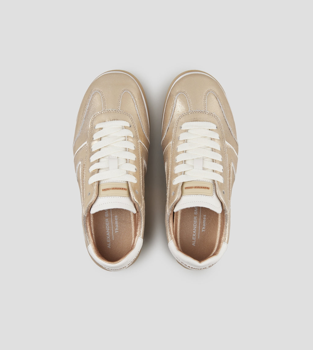 Thames Donna in pelle laminata oro  Alexander Smith