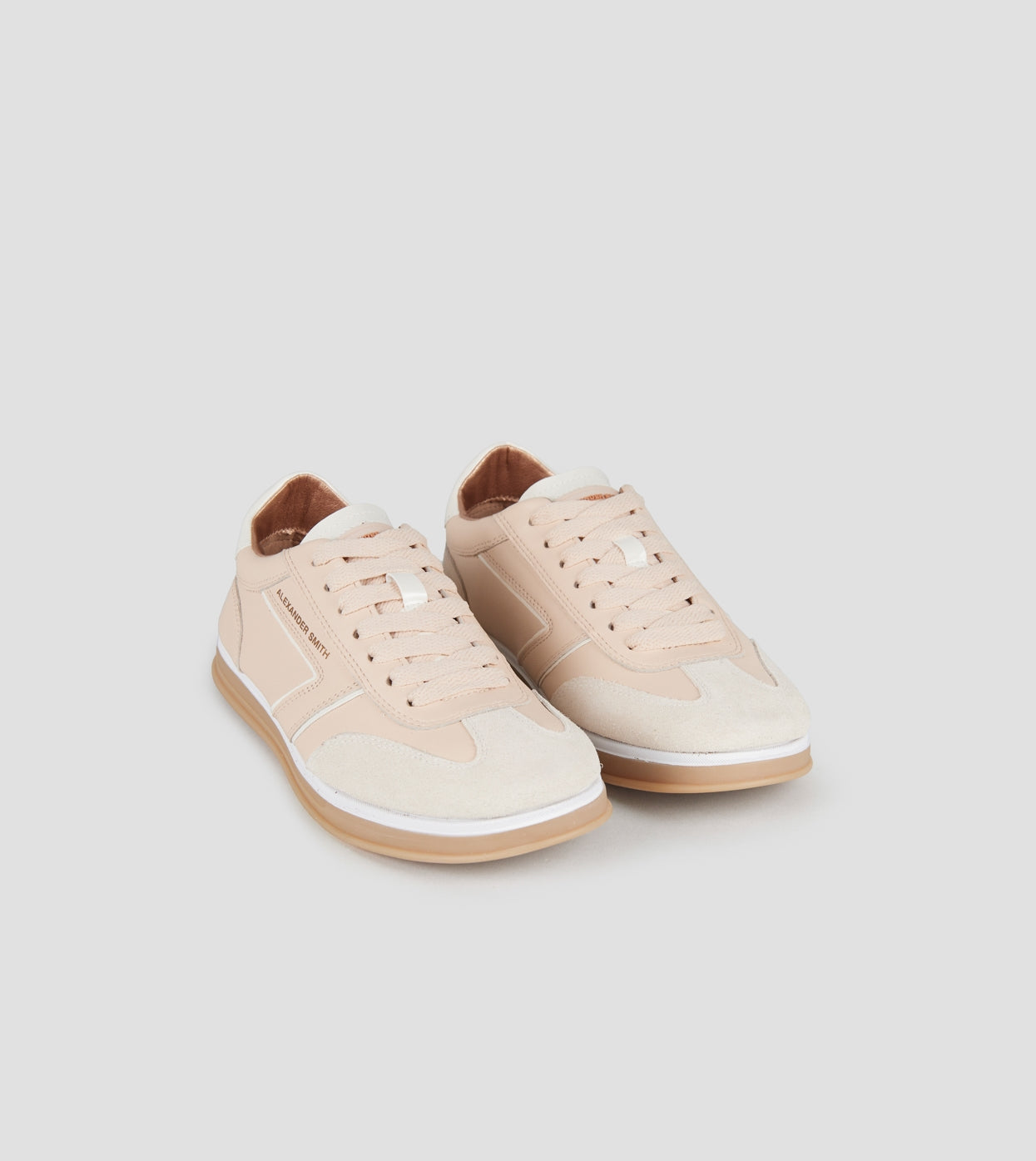 Thames Donna in pelle rosa chiaro con dettagli in suede Alexander Smith