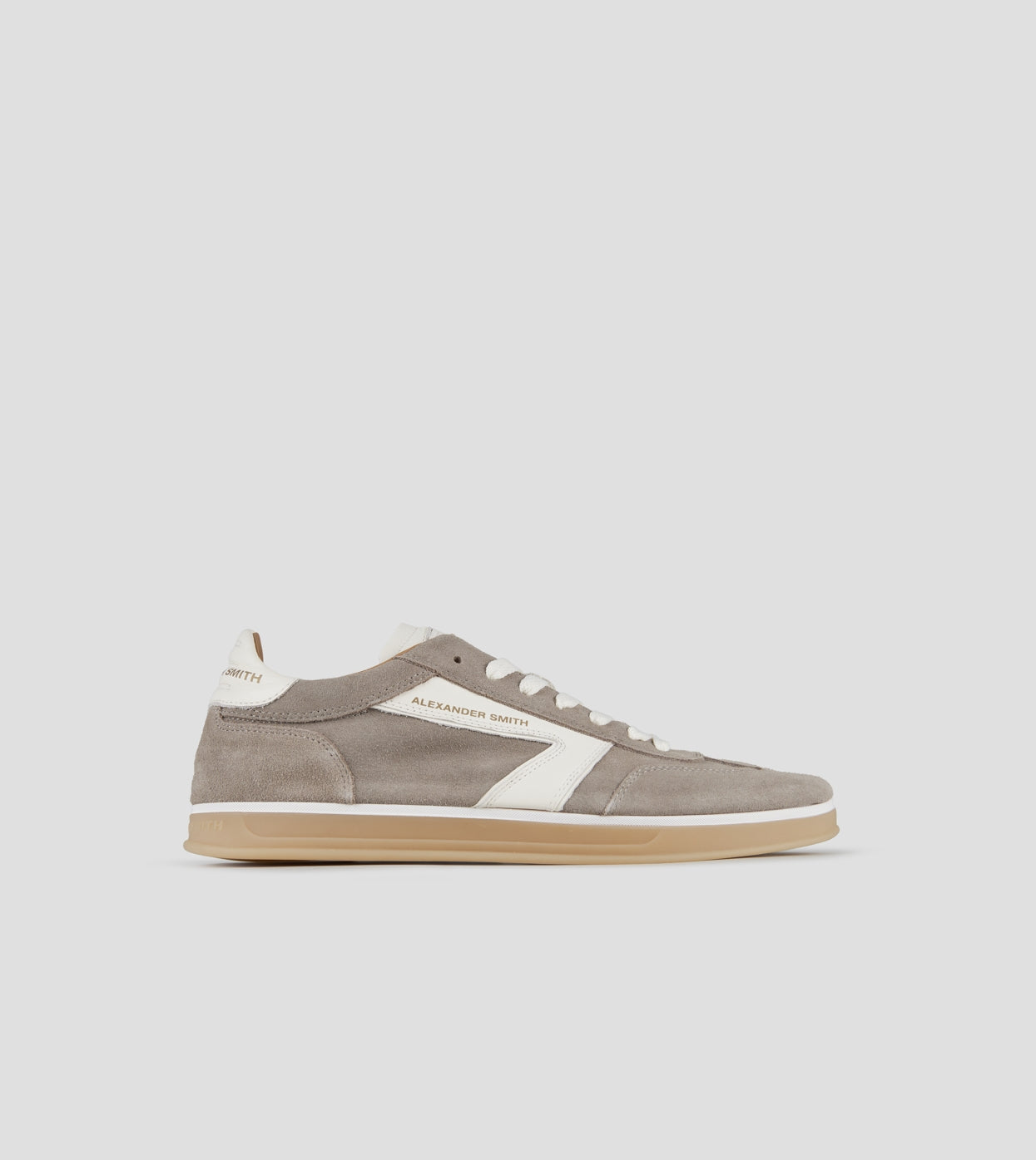 Thames Uomo in camoscio avorio scuro e logo bianco Alexander Smith