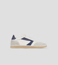 Thames Uomo in pelle bianca, camoscio grigio e logo blu Alexander Smith