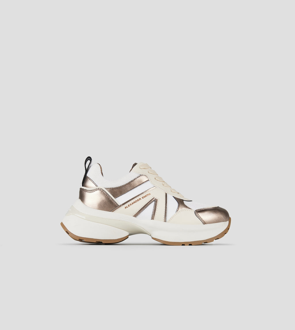 Victoria Donna in pelle e mesh con dettagli laminati rame Alexander Smith