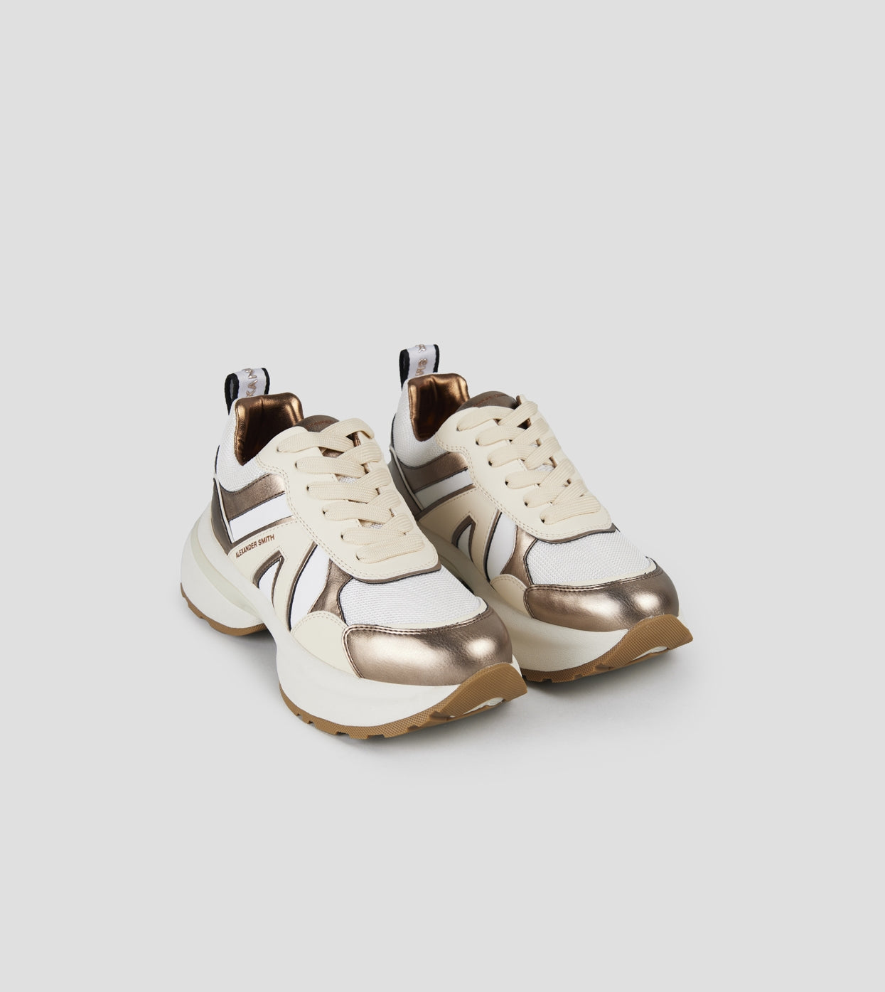 Victoria Donna in pelle e mesh con dettagli laminati rame Alexander Smith