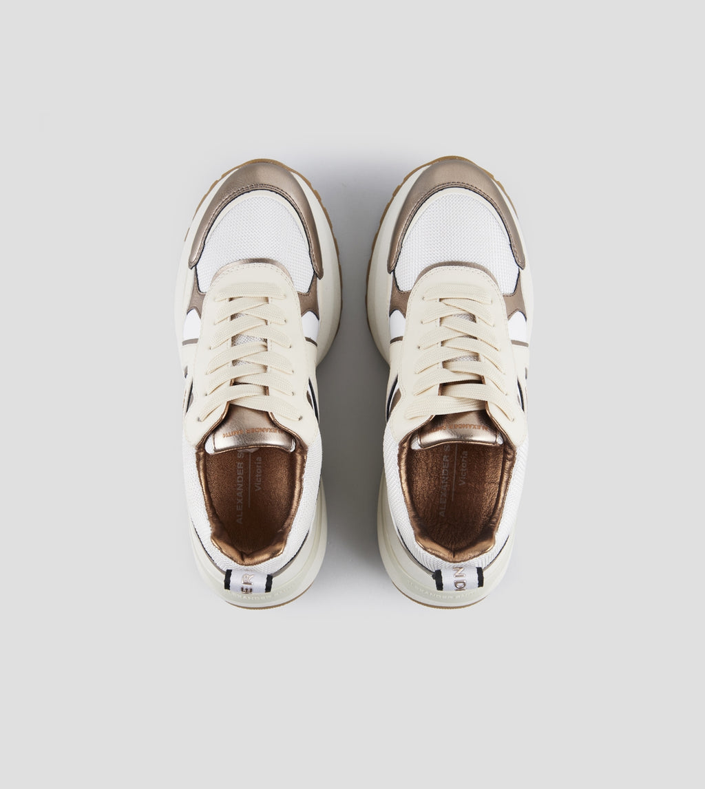 Victoria Donna in pelle e mesh con dettagli laminati rame Alexander Smith
