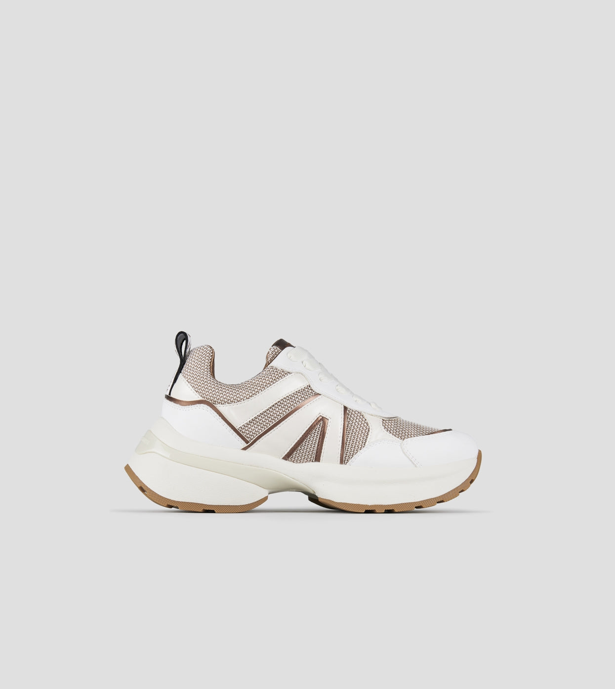 Victoria Donna in pelle e tessuto tecnico bronzo con dettagli laminati Alexander Smith