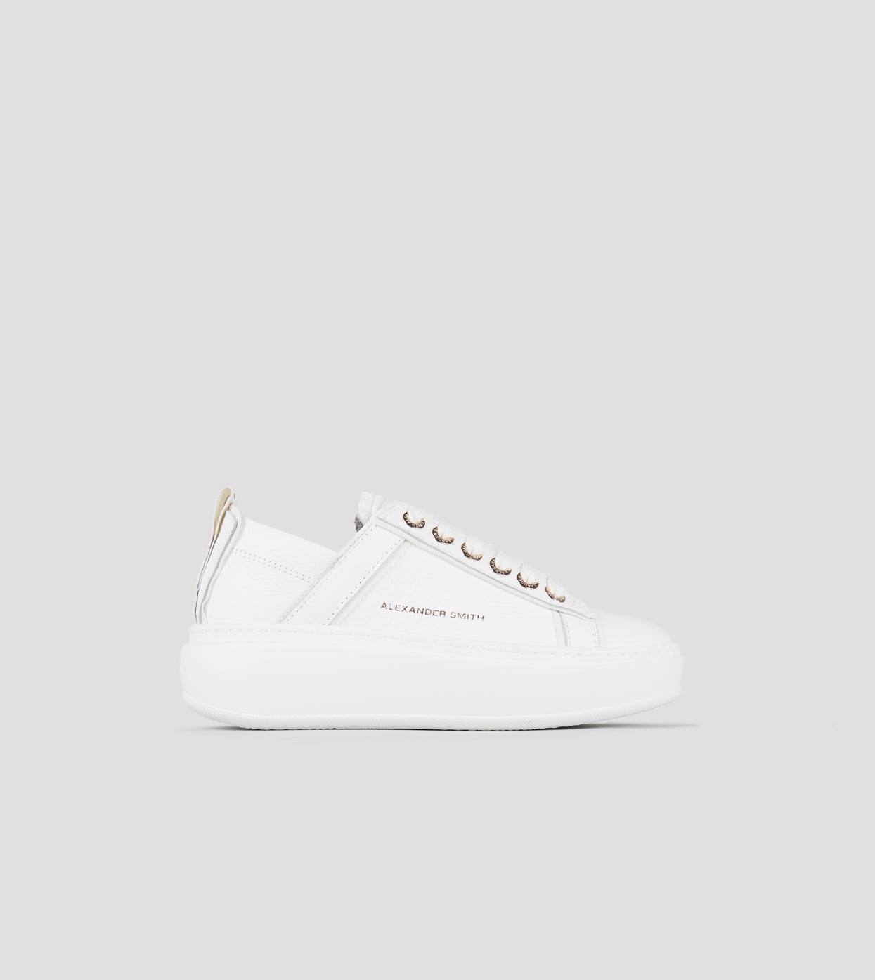 Wembley Alta Donna in pelle bottalata bianca Alexander Smith