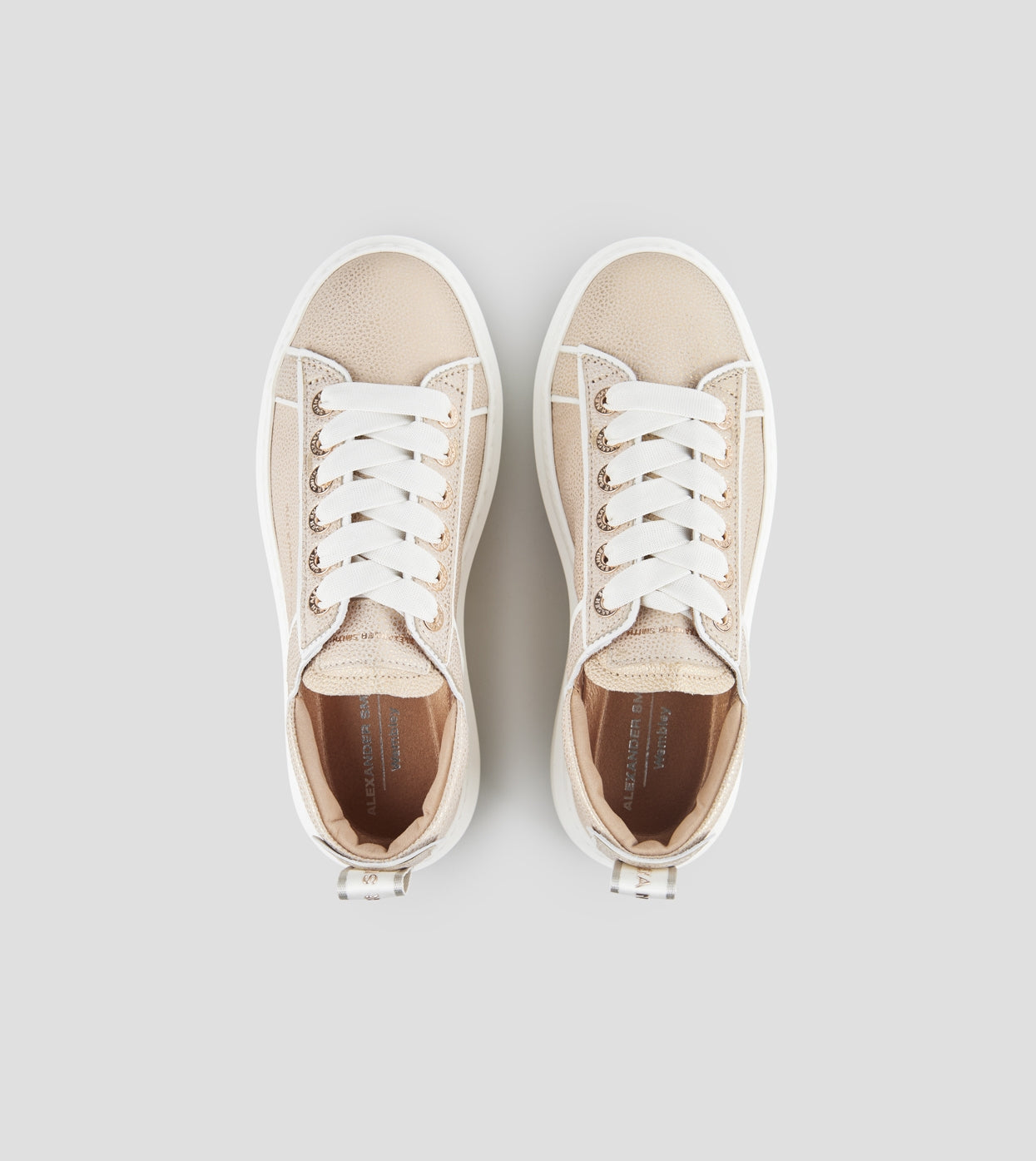 Wembley Donna Decostruita in pelle bottalata crema Alexander Smith
