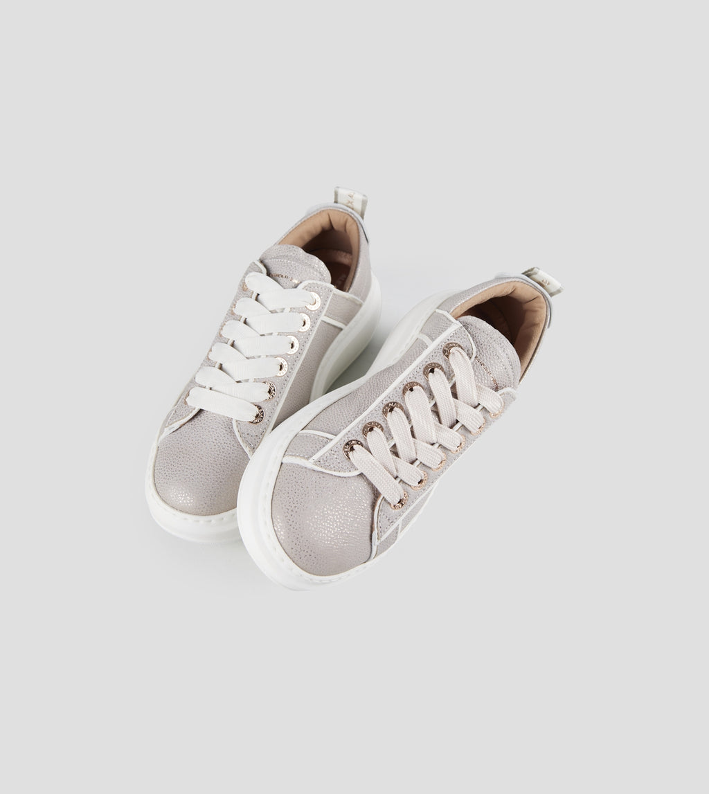 Wembley Donna Decostruita in pelle bottalata grigia Alexander Smith