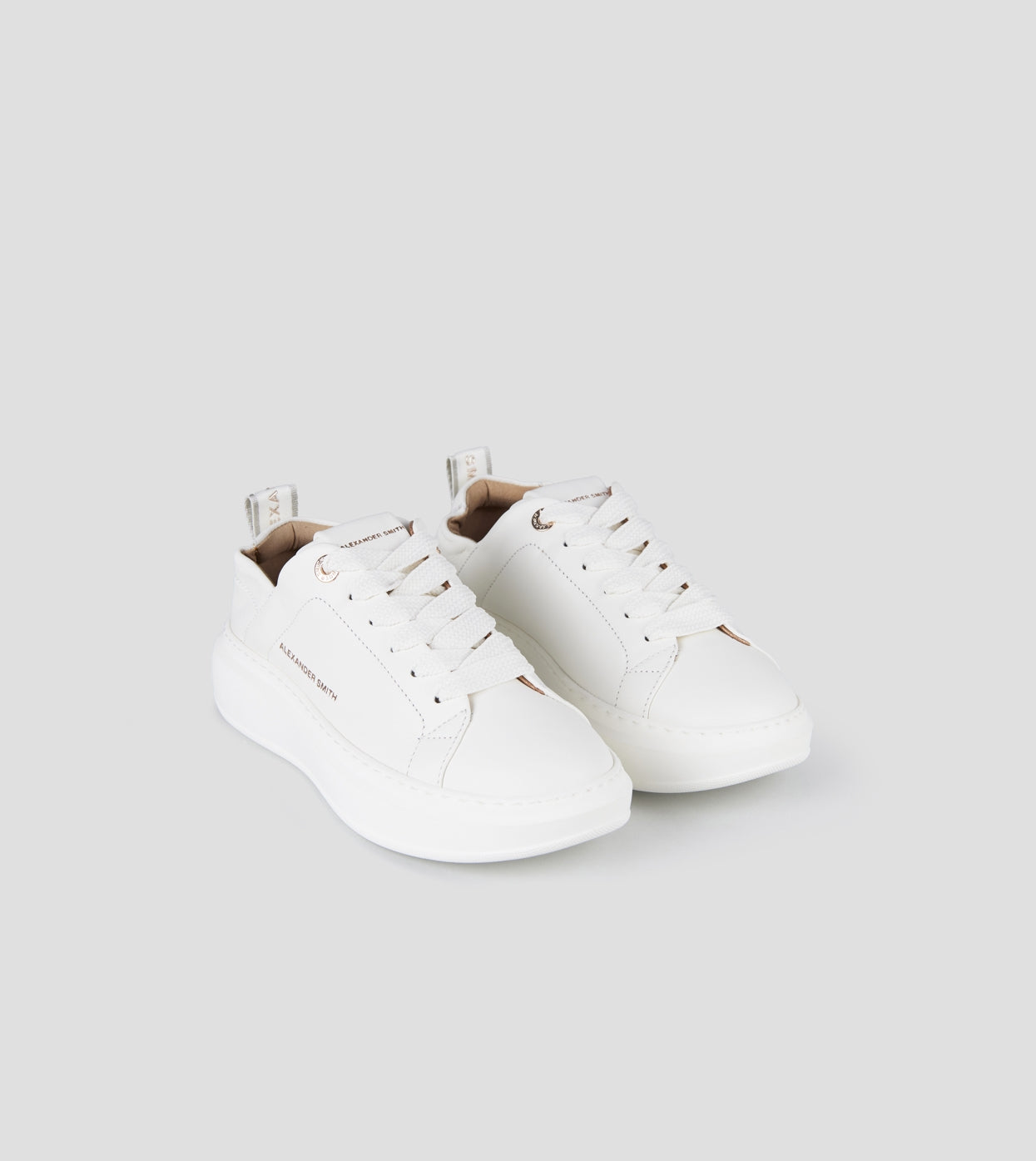 Wembley Donna in nappa bianca e tallone arricciato Alexander Smith