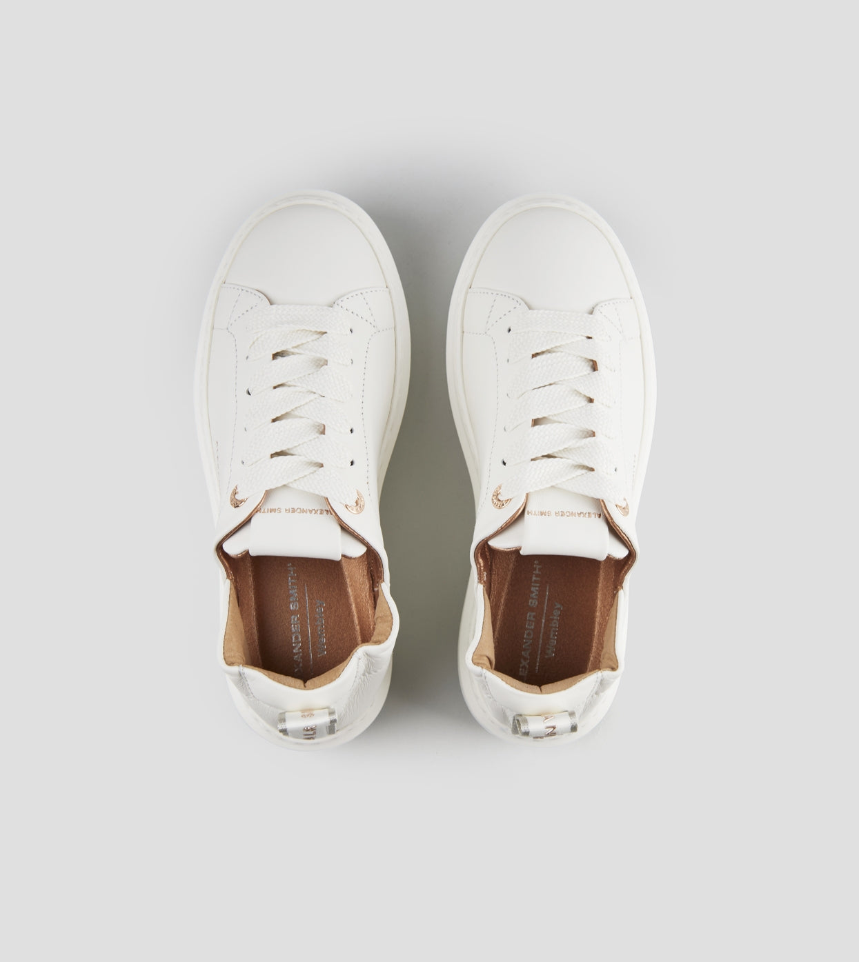 Wembley Donna in nappa bianca e tallone arricciato Alexander Smith