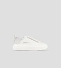 Wembley Donna in pelle bianca e tallone grigio con strass iridescenti Alexander Smith