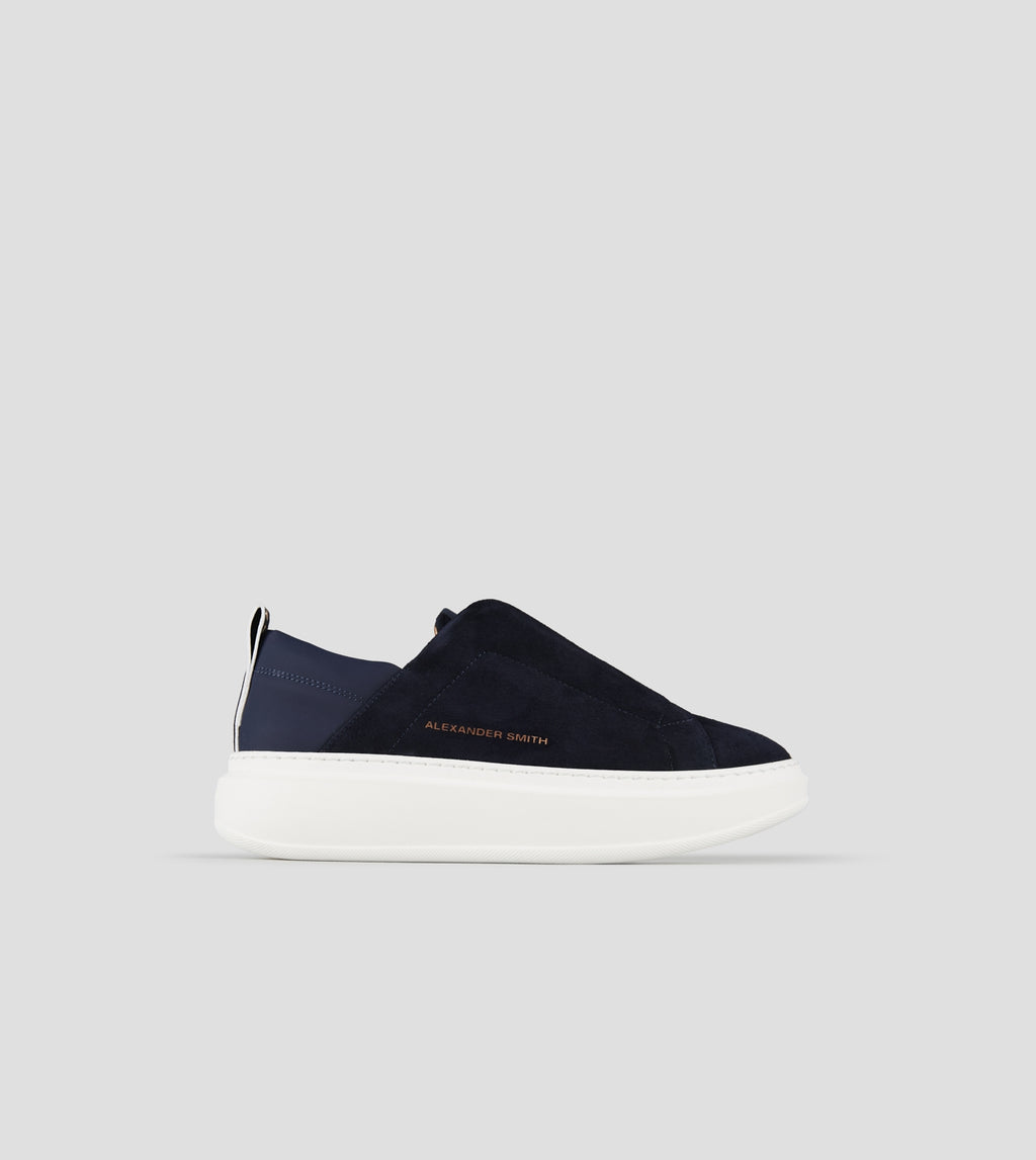 Wembley Slip-on Donna in camoscio blu Alexander Smith