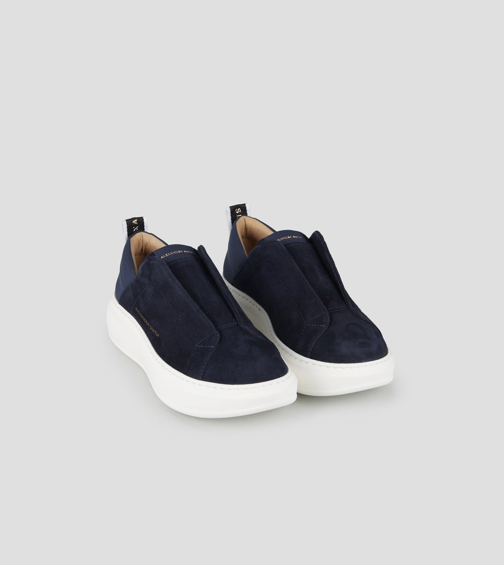 Wembley Slip-on Donna in camoscio blu Alexander Smith