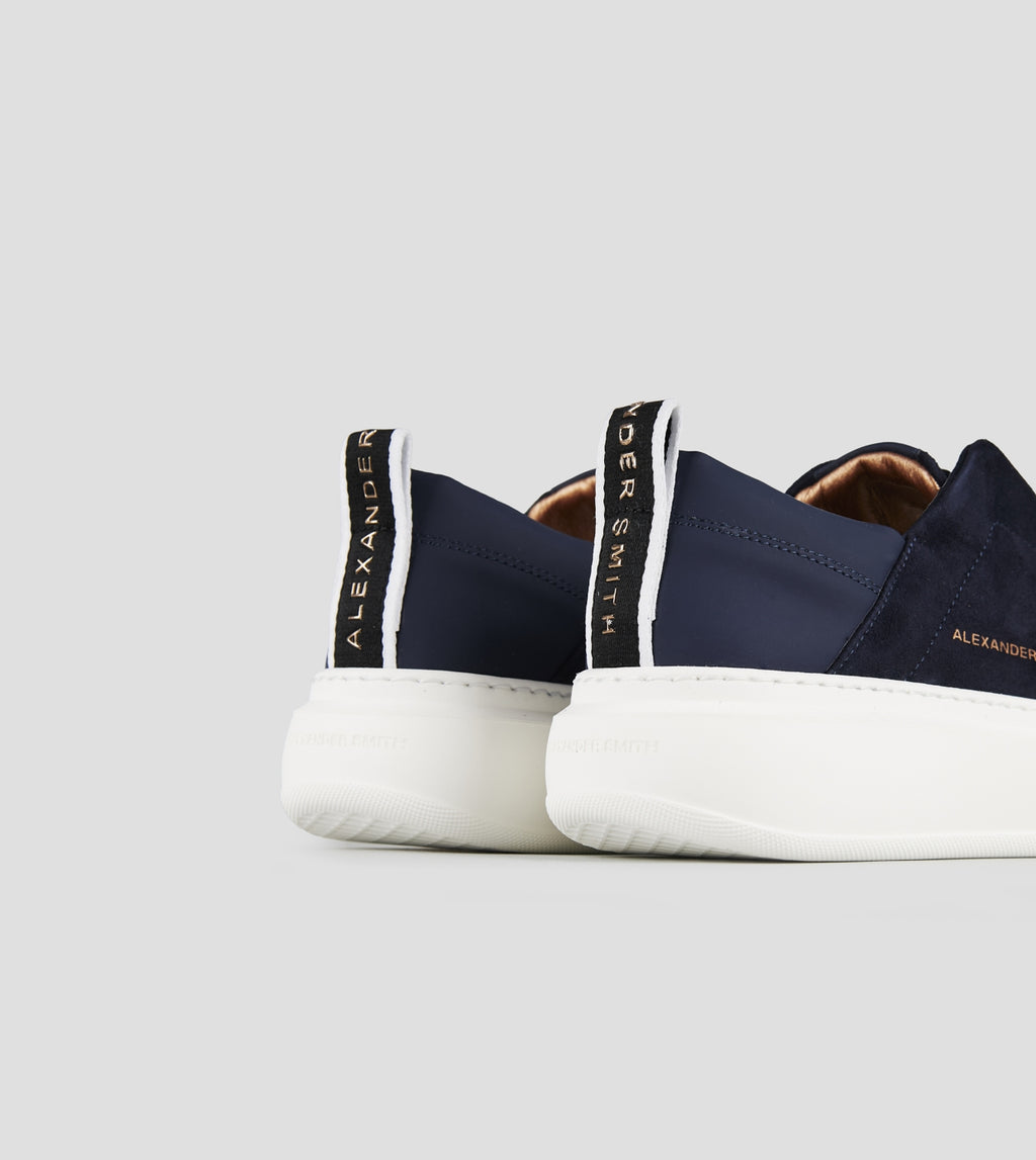 Wembley Slip-on Donna in camoscio blu Alexander Smith