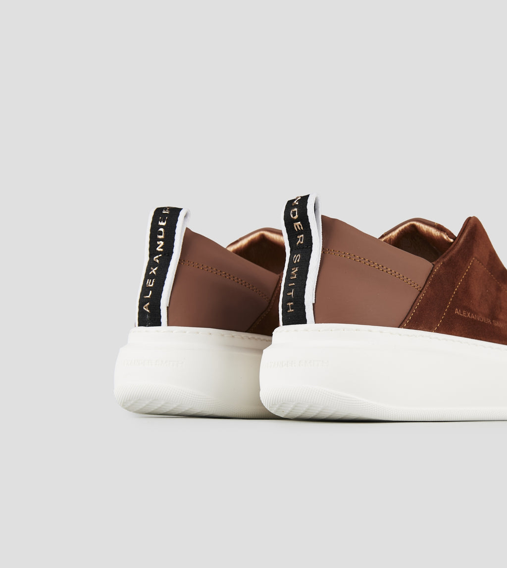 Wembley Slip-on Donna in camoscio marrone Alexander Smith
