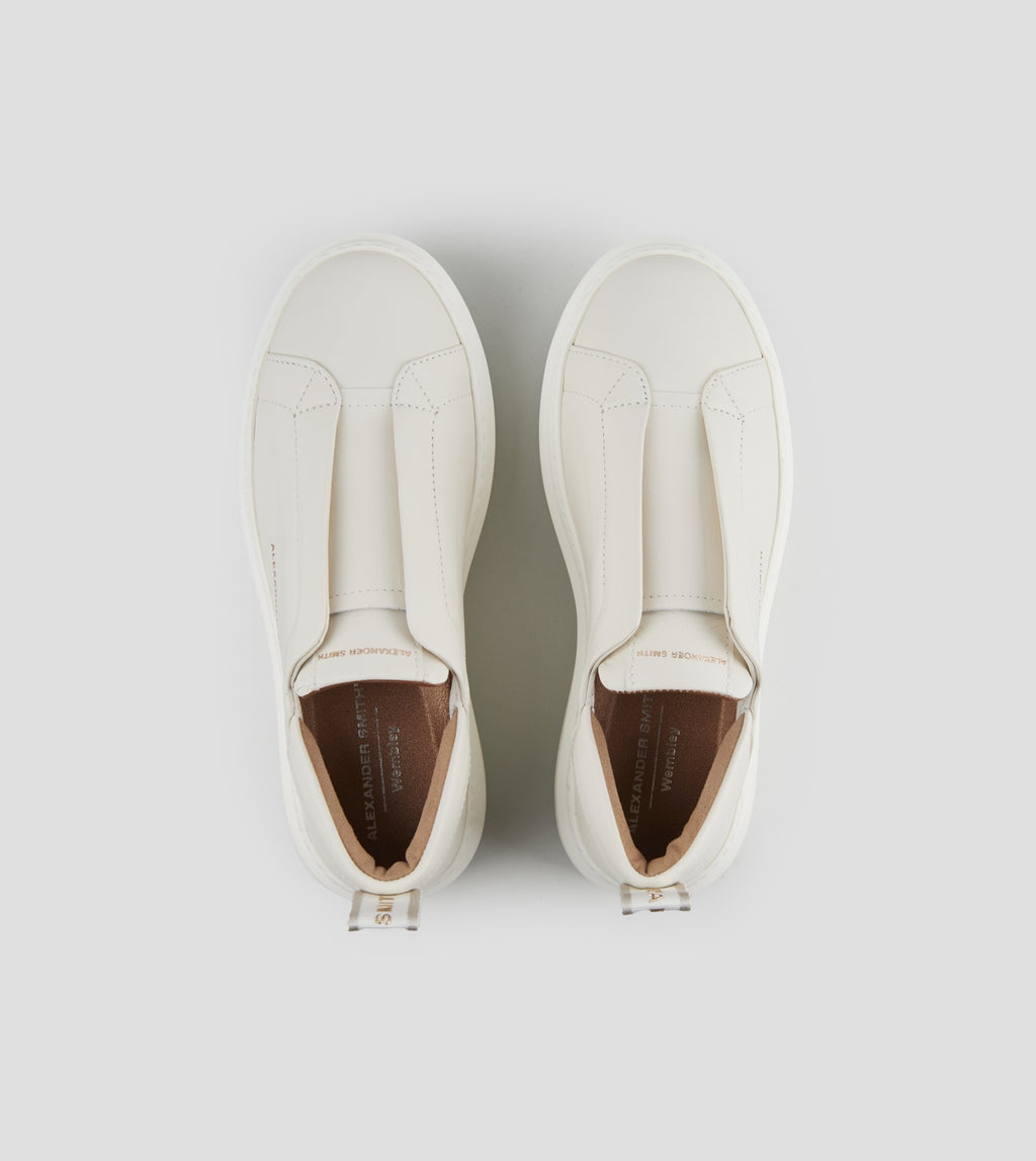 Wembley Slip-on Donna in pelle bianca Alexander Smith