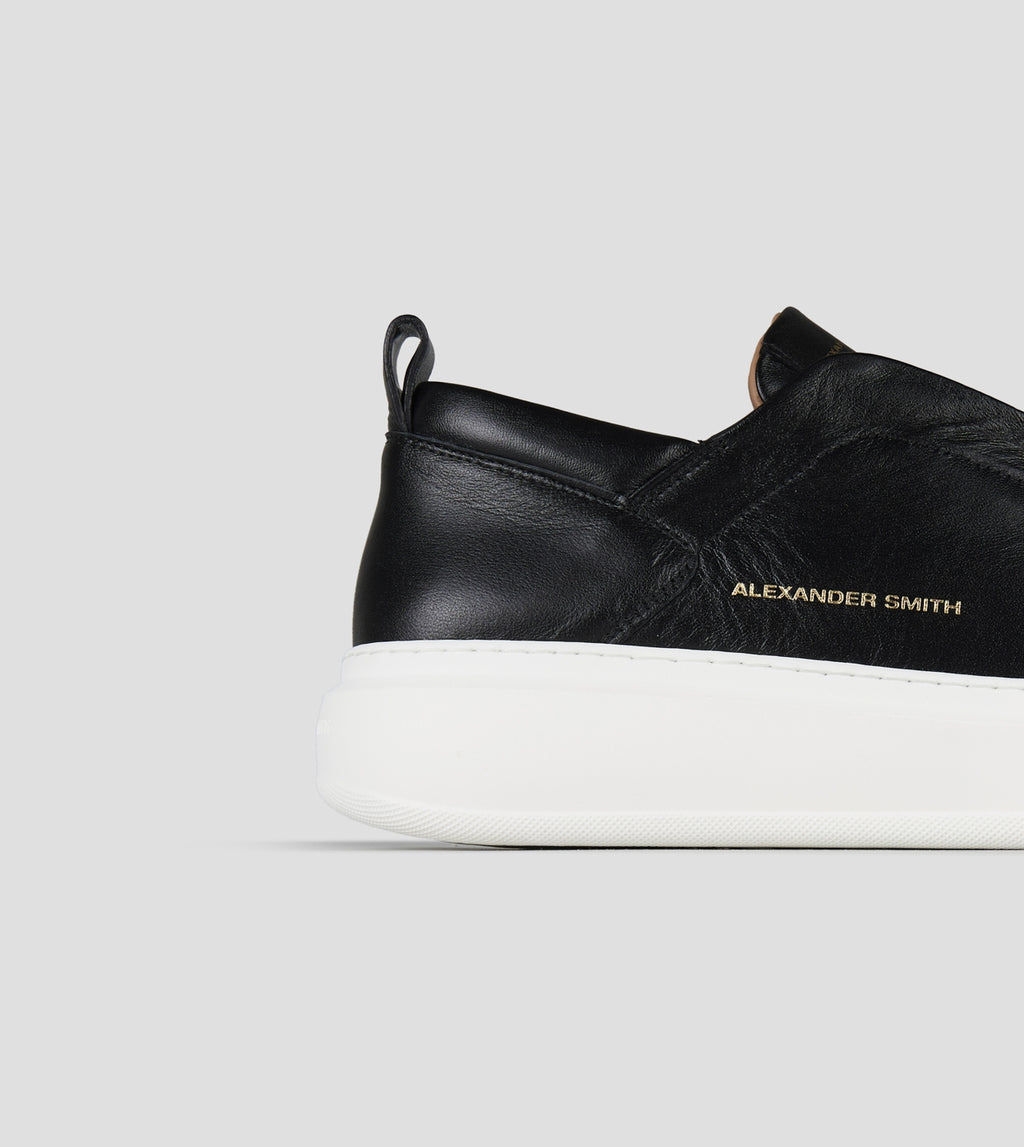 Wembley Slip-on Uomo in nappa bianca e dettagli neri Alexander Smith