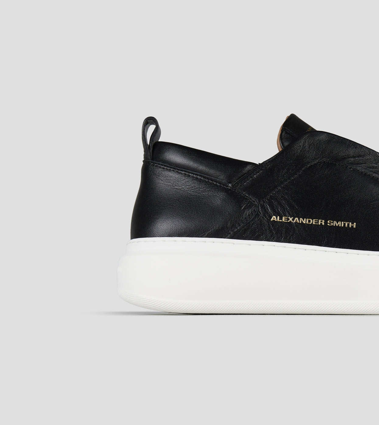 Wembley Slip-on Uomo in nappa bianca e dettagli neri Alexander Smith
