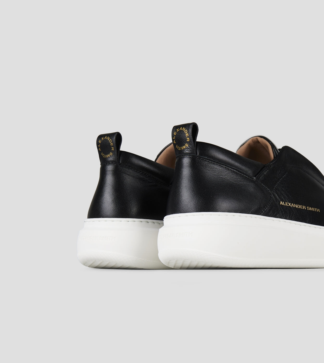Wembley Slip-on Uomo in nappa bianca e dettagli neri Alexander Smith